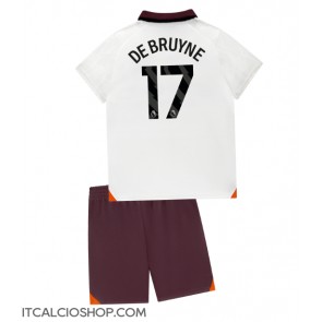 Manchester City Kevin De Bruyne #17 Seconda Maglia Bambino 2023-24 Manica Corta (+ Pantaloni corti)